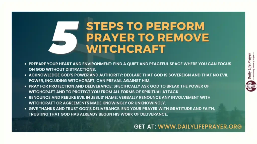 Steps to Perform Prayer to Remove Witchcraft