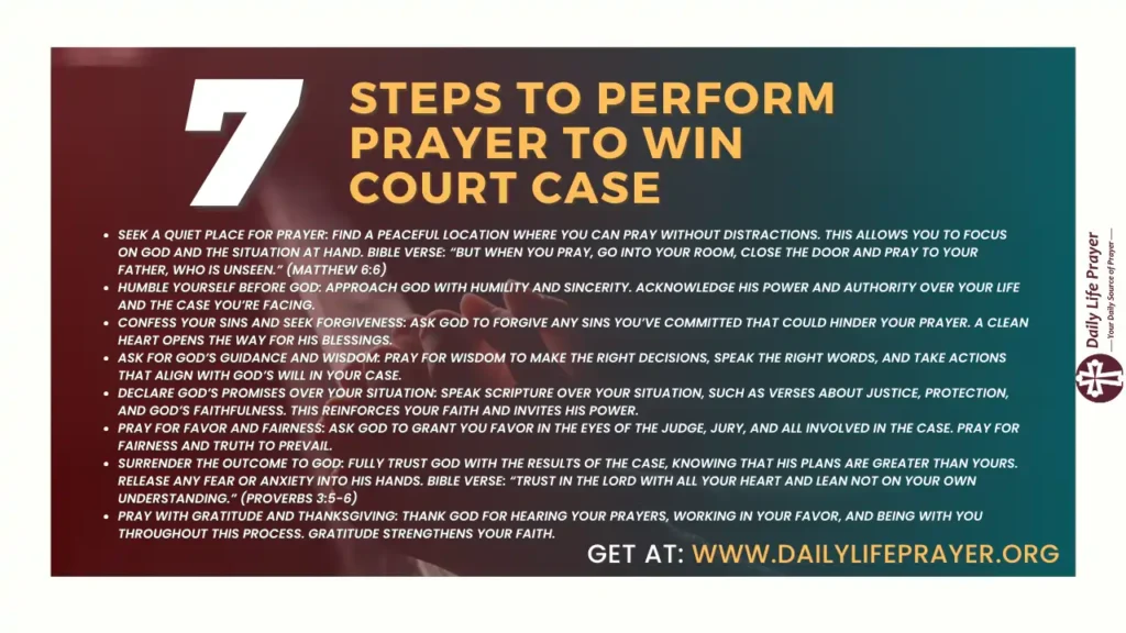 Steps to Perform Prayer to Win Court Case