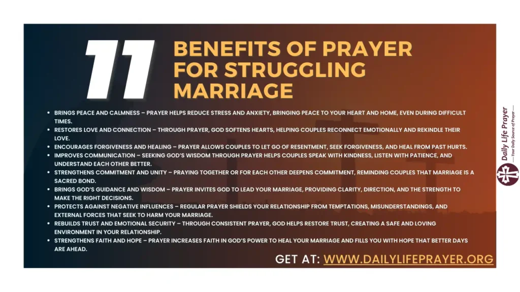 11 Benefits of Prayer for Struggling Marriage