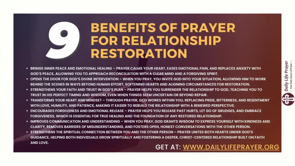 9 Benefits of Prayer for Relationship Restoration