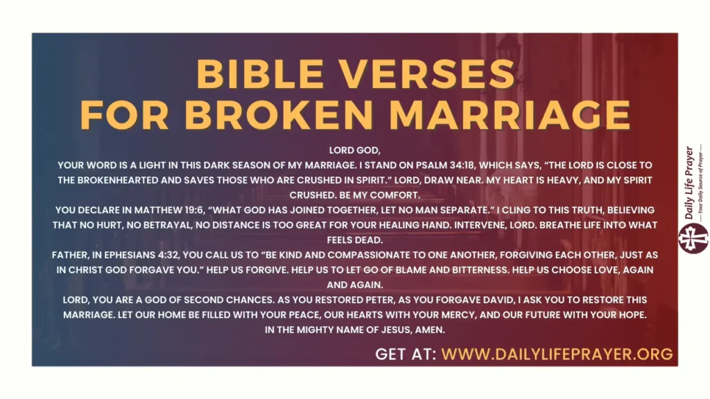 Bible Verses For Broken Marriage