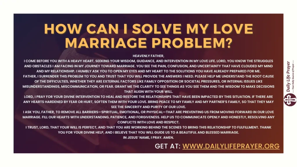 How can I Solve My Love Marriage Problem