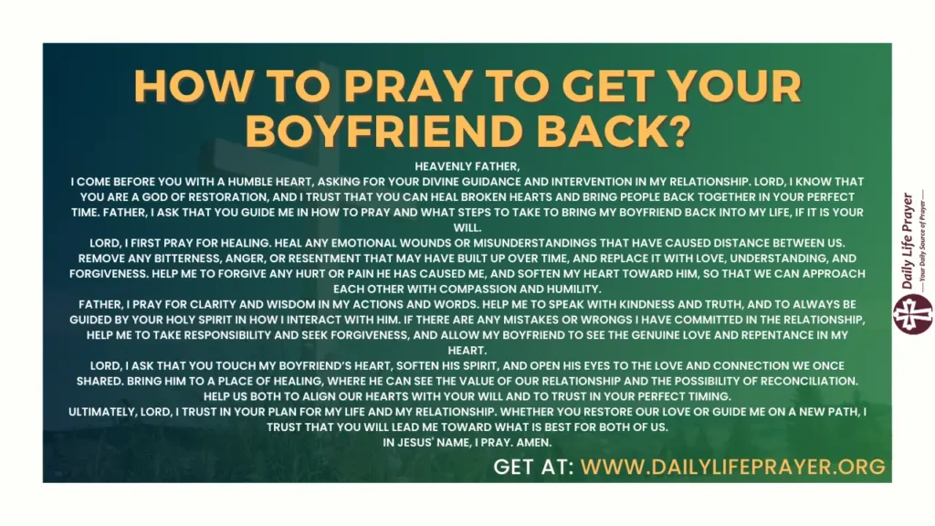 How to Pray to Get Your Boyfriend Back