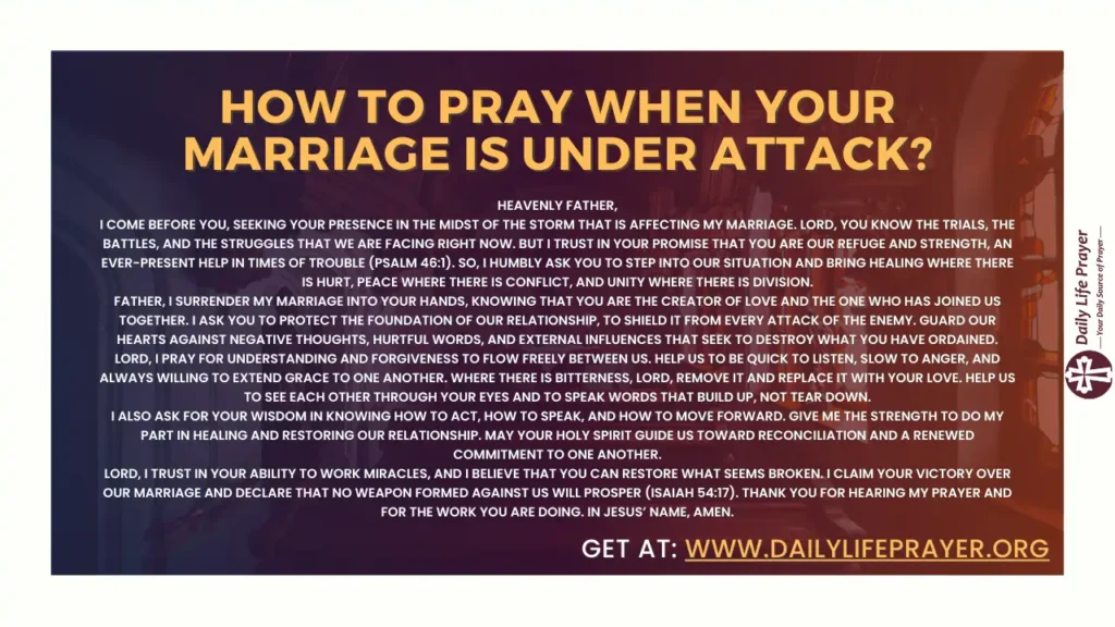 How to pray when your marriage is under attack