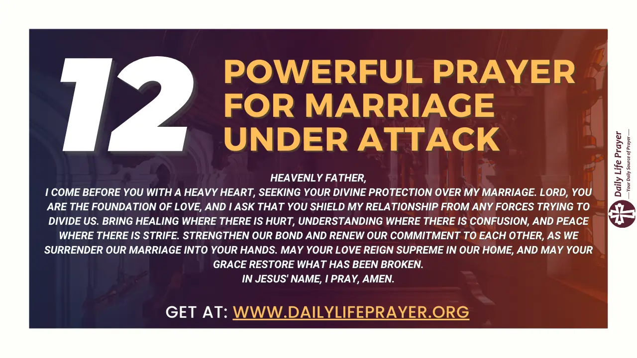 Prayer for Marriage Under Attack