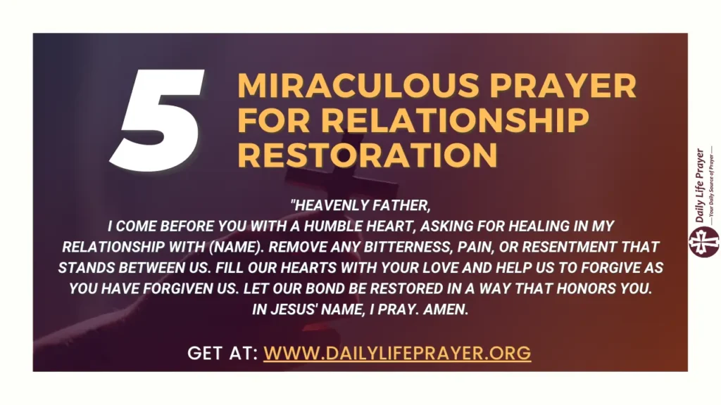 Prayer for Relationship Restoration