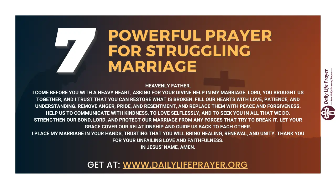 Prayer for Struggling Marriage