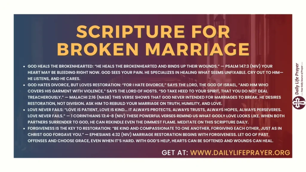 Scripture For Broken Marriage