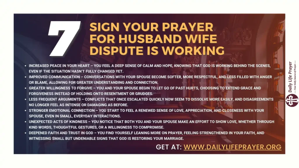 Sign Your Prayer for Husband Wife Dispute is Working