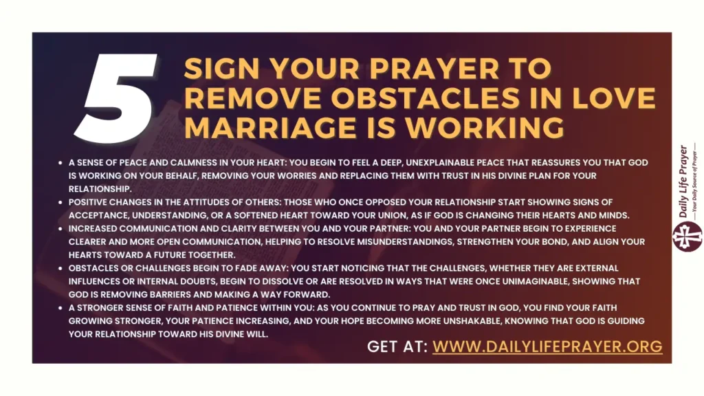 Sign Your Prayer to Remove Obstacles in Love Marriage is Working