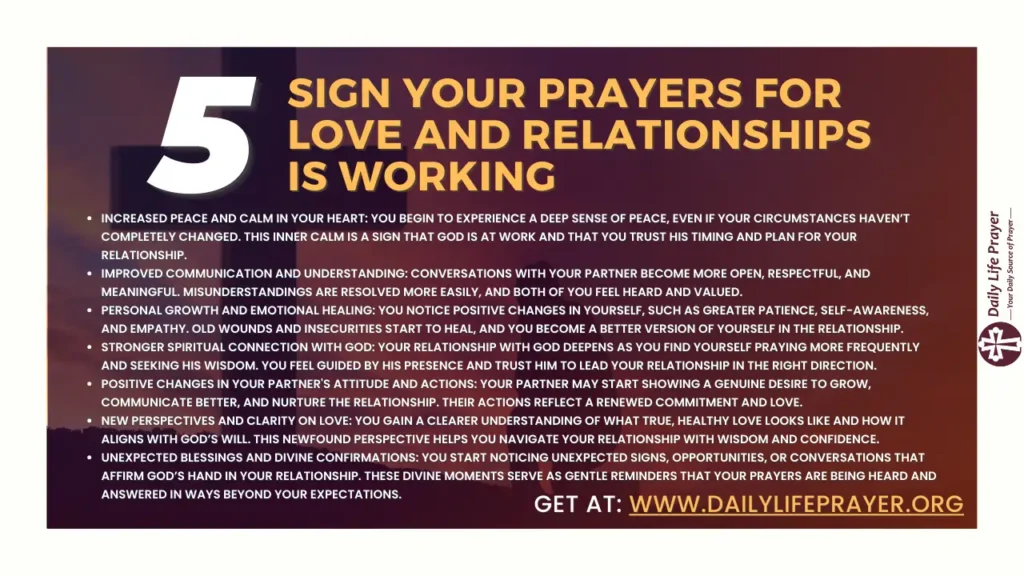 Sign Your Prayers for Love and Relationships is Working