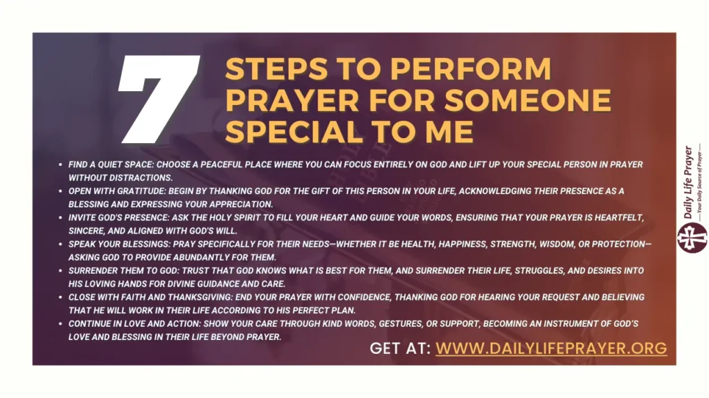 Steps to Perform Prayer for Someone Special to Me