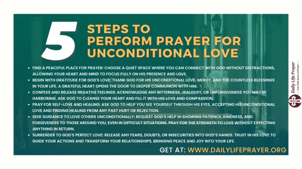 Steps to Perform Prayer for Unconditional Love