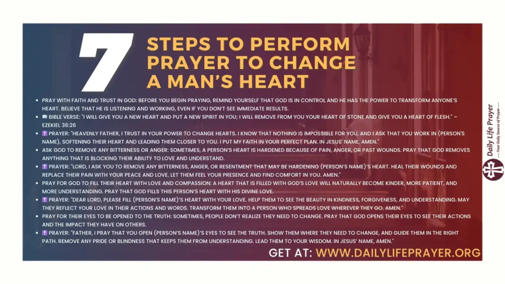 Steps to Perform Prayer to Change a Man’s Heart