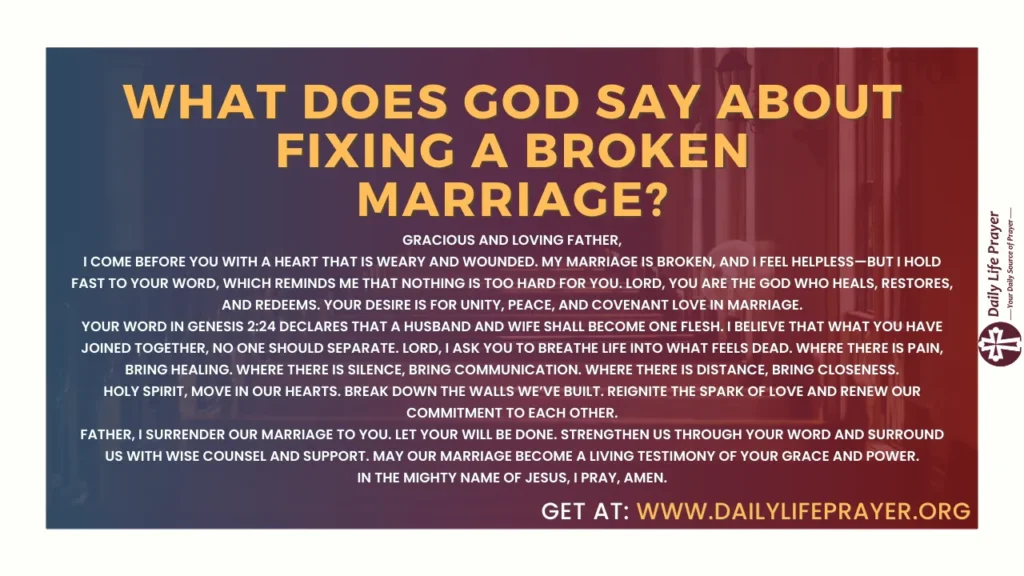 What Does God Say About Fixing a Broken Marriage