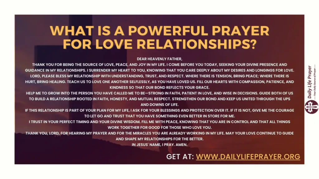 What is a Powerful Prayer for Love Relationships